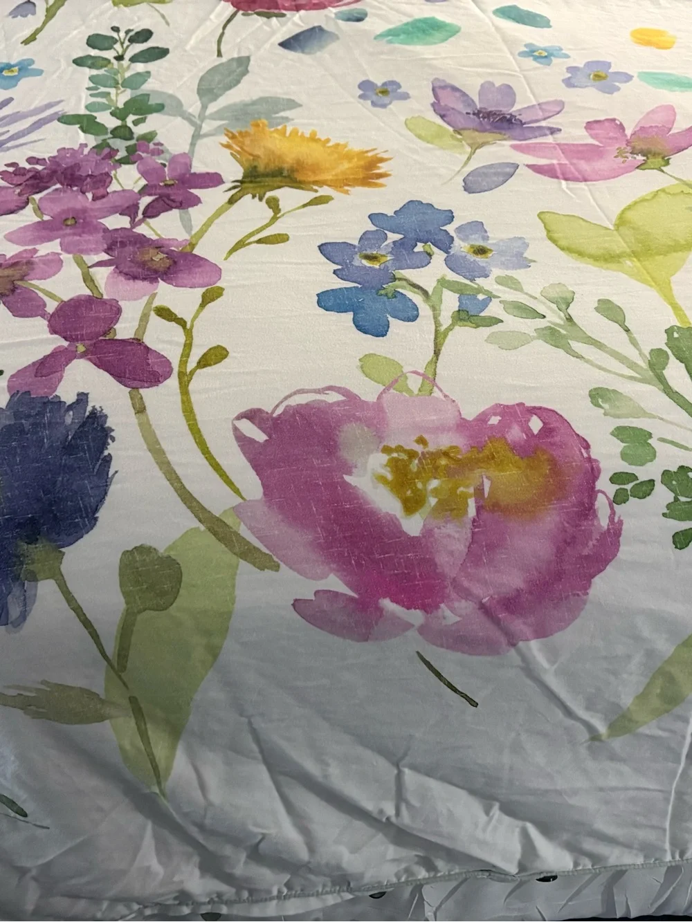 Bluebellgray Tetbury Meadow Full/Queen Floral Watercolor Cotton Duvet Cover Set